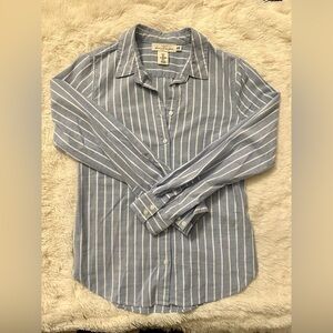 H&M Blue and White Button Down Shirt